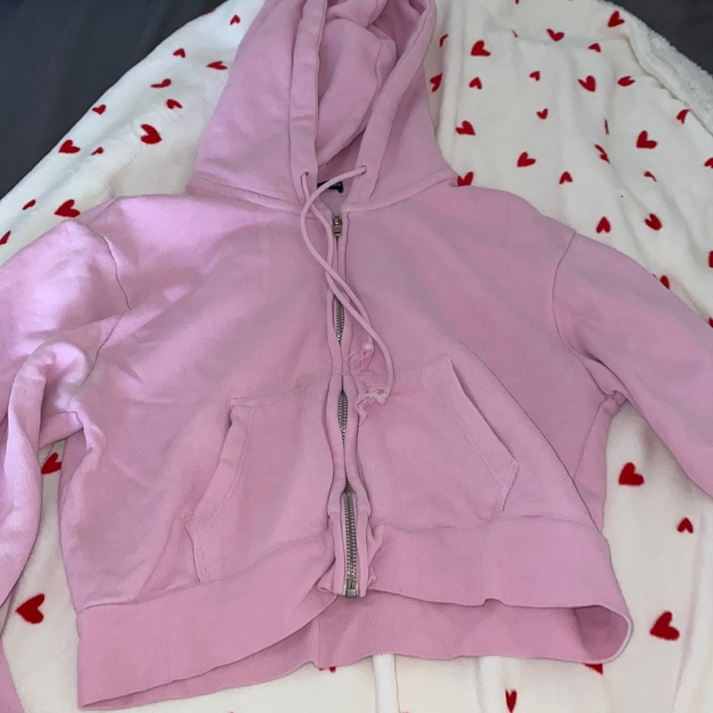 pink brandy cropped sweater